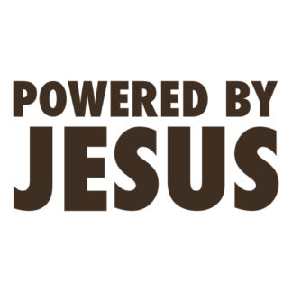 Powered By Jesus Decal (Brown)